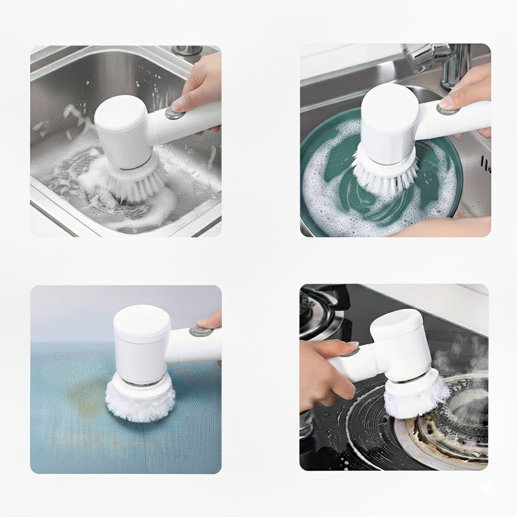 🌀 Cepillo Eléctrico de Limpieza — Potencia, Comodidad y Eficiencia